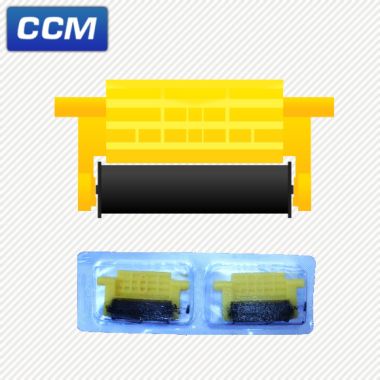  Meto two line ink roller (yellow holder, 2 pack)